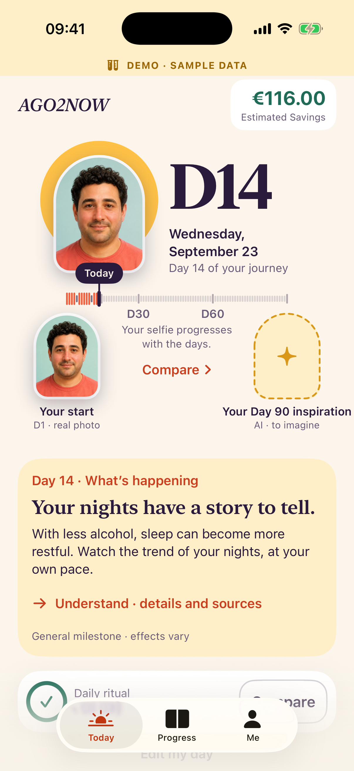 App preview using demonstration data